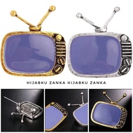 TV television brooch vintage