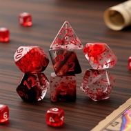 7pcs Crystal-Look DND Dice Set: Polyhedral Table & RPG Role-Playing Dice Set Dadu DND 7 Keping: Dadu