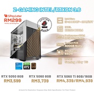 Z-GAMING iNTEL/RTXON 3.6 PC GAMING PACKAGE / 16GB DDR4 / 500GB SSD / i5 14400F + GPU OPTION(S)