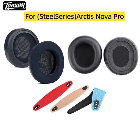 Cooling-Gel Ear Pads for Arctis Nova Pro Wired Nova 1/1X/1P/3/5/7/7X/7P Headphones Ear Cushions, Hea