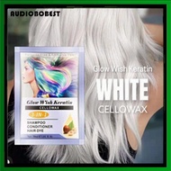 White hair color / Glow Wish Keratin Hair Color Cellowax 3in1 Shampoo Conditioner Hair Dye 30ml (Nee