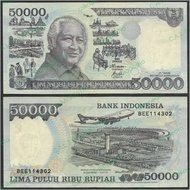 Uang Kuno 50000 Rupiah Soeharto aUNC/UNC