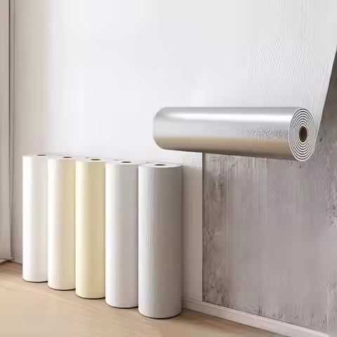3D Linen Foam Wall Stickers Self-adhesive PVC Thickened Waterproof Background Wall Renovation Wallpa