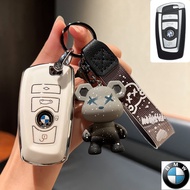 TPU Car Key Cover For BMW 1/3/5/7 Series X1/X3/X5 Key Case Keyless Smart Entry key BMW Keychain
