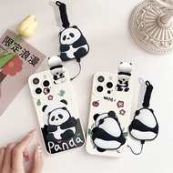 Funny Panda Toy Cartoon Phone Holder Case With Lanyard For OPPO Reno 15F 14F 13F 12F 11F Reno 15 14 