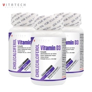 [Pack 3 Bottles] Vitamin D3 Vitatech D3 D3 600 IU D3 600 D