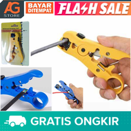 (DIJAMIN ORI) Stripping Tool Tang Pengupas Kabel Coaxial LAN Cable Multifungsi / tang potong kupas k