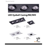 ▤♝LED Eyeball fitting/casing Eye ball/Frame Black/White Downlight Casing Light