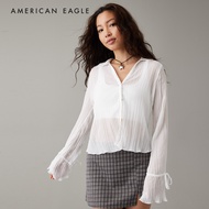 American Eagle Mesh Ruffled Shirt เสื้อเชิ้ต ผู้หญิง (EWSB 035-5273-100)