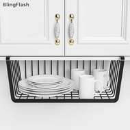 [BlF] 1pc White/ck Hanging Net Basket Iron Material Large Capacity Hanging Under Cabinet Wall Wardro