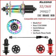 HASSNS PRO7 36-Hole Mountain Bike Stunt Pegs, 120 Decibels, 6-Claw Disc Brake, Cassette HG Hub Compa