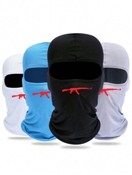 1 Mascara impresa de esquí Balaclava mascarilla facial para hombre/mujer Protección UV, pañuelo cortavientos para snowboard/motocicleta