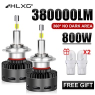 HLXG 800W 3D 360 H7 Led Canbus Car Headlights Bulbs 380000LM H11 H4 H1 HB3 9005 HB4 9006 9012 Fog Li