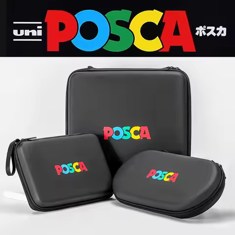 Uni POSCA Art Markers Storage Box ,24/36/48/72 Holes Black Empty Organizer For PC-1M/3M/5M/8K/17K Po