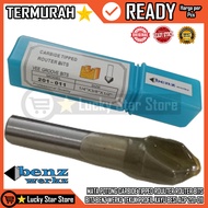 MATA BENZ WERKZ ACP 201-011 ROUUTER CARBIDE TIPPED ROUTER BITS WOOD BENDING IRON 45 DEGREES 1/4 x 3/