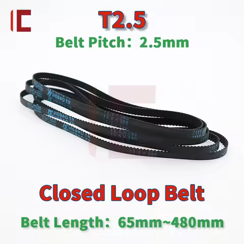 T2.5 Timing Belt Length 65mm to 480mm T2.5 Belt 6mm 10mm T2.5 15mm 20mm T2.5 Synchronous Belt Trapez