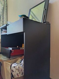 IKEA 梳妝檯(鏡) + #bookshelf Cabinet#實木邊框 多層儲物櫃 兩門 (9.2026 下架)