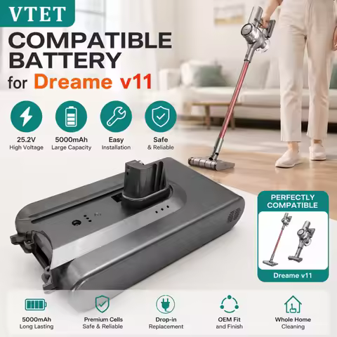 High Capacity Replacement Battery Pack For Dreame V11 V11SE V12 V12Pro Cordless Vacuum Cleaner 25.2V