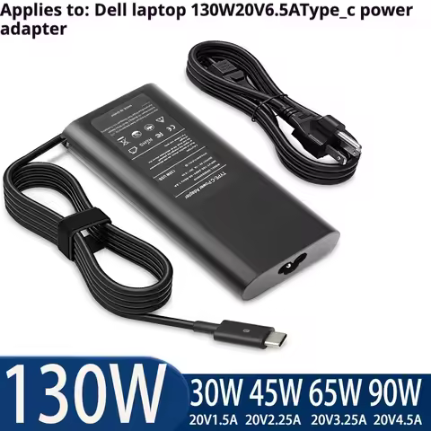 130W USB C Laptop Charger for Dell Precision 5470 5480 5550 5560 5530 5570 5750 5760 5770 3550 3560 