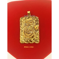 [VELLITA] Pendant "Dragon" 999.9 Bangkok Gold Plated <Loket Naga>