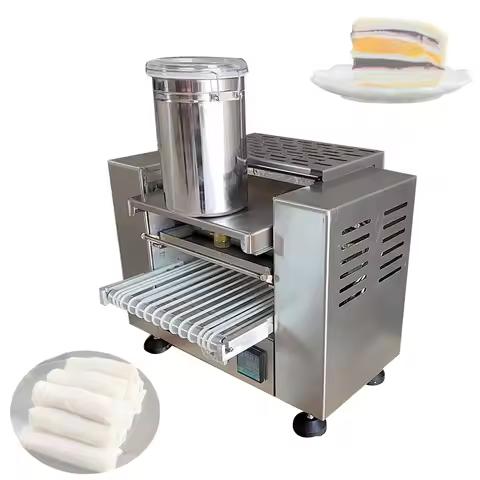 Automatic Layer Cake Machine For Make Durian Layer Mango Layer Towel Roll Spring Roll Wrapper Making