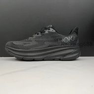 HOKA ONE ONE Clifton 9 Shock Absorption Full Black Unisex Running shoes Size 36-45 Men's and women's shoes