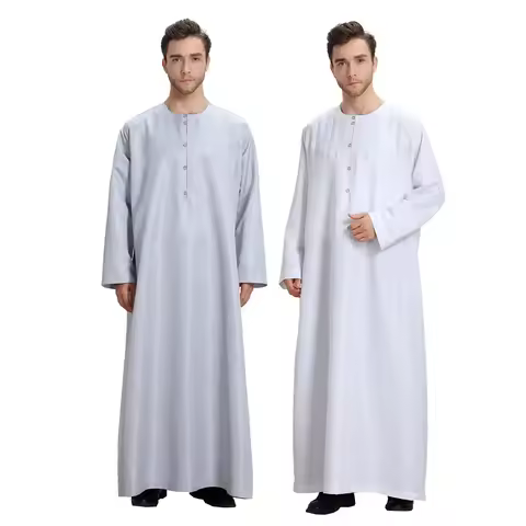 Muslim Men Jubba Thobe Islamic Clothing Ramadan Mens Moroccan Kaftan Robe Saudi Musulmane Abaya Caft