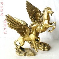 Flying Office Decoration Horse Ornaments Leaping Horse Copper Zodiac Wholesale Copper Horse Home Cra