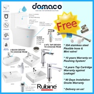 Rubine Rimless Funnel Flush 3.0 Toilet Bowl & Basin Package