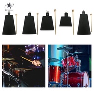 Fenteer Metal Cowbell with Stick Music Cowbell for Drum Set Celebration Sport Events