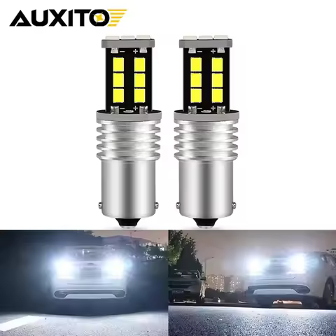 AUXITO 2Pcs P21W BA15S 1156 LED Backup Reverse Light Bulb Canbus For Citroen Berlingo C1 VW Passat B