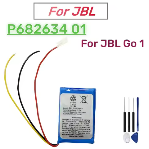 New P682634 01 Battery For JBL Go 1 GO1 BLK FF Bluetooth Audio Speaker Batterie Accumulator AKKU+Too