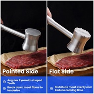 【WVH】-Meat Tenderizer Mallet Stainless SteelDual Side Meat Hammer Chicken Pounder Heavy Duty Meat Be