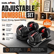 Adjustable Dumbbell Dumbell Set 24kg 40kg Dumbel flexbell angkat berat Dumbbell Adjustable gym equip