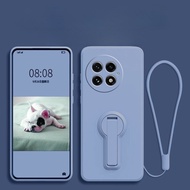 Kickstand Liquid Silicone Phone Case For Oneplus 13 13R Luxury Soft Shockproof Back Phone Cover with