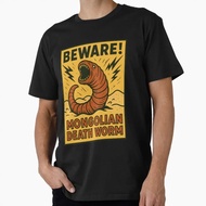 Mongolian Deathworm Cryptid Gobi Desert Monster Sci fi Hadiah T shirt untuk lelaki Saiz besar Tops R