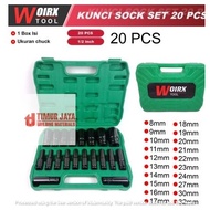 MATA SUNC 20PCS IMPACT SOCKET BIT SET 1/ 2INCH 13MM LONG SOCKET BIT 8 - 32 MM