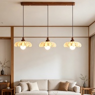 Nordic Modern Medieval Light Luxury Walnut LED Chandelier/Ceiling Lamp Dining Room Living Room Corri