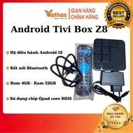 Android TV Box Z8 Dual Wifi 2.4G and 5G, 4G Ram 32GB Rom, Bluetooth Connection, Watch YouTube
