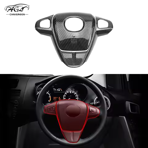 ABS Carbon Fiber Color Steering Wheel Frame Trim Cover For Mazda BT-50 BT50 2010-2012 2013 2014 2015