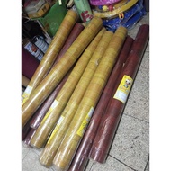 MERAH 1 roll of vinyl flooring 15m 17m roll with minimalist motif, brown stripes, wood grain, blue a