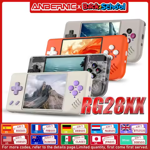 ANBERNIC RG28XX Retro Handheld Game Console 2.83-inch IPS Screen Linux OS Built-in 3100mAH Battery 6