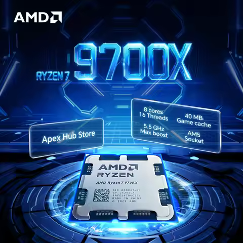 NEW AMD Ryzen 7 9700X 8-Core 16-Thread AM5 65W 4NM L3=32M Applicable to B850 3.8GHz R7 9700X Gaming 