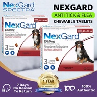 Nexgard Spectra for dog chewable 3 Tablets/Box dewormer for dog flea and tick prevention chewable Ma