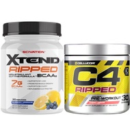 Cellucor C4 Ripped Pre Workout Powder + Fat Burner, Cherry Limeade, 30 Servings + Scivation Xtend Ri