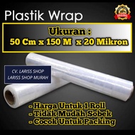 Plastic wrapping stretch film 50cm x 150m Original - Plastic WRAP 50cm