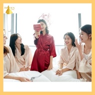 BD Wedding Kimono Dress Satin Bridal Morning Robe Plain BD03