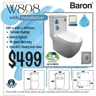 [Climate Voucher] Baron W898 Toilet Bowl with Installation