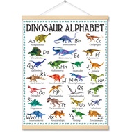 Carta Abjad Dinosaur Outus Lukisan Penyangkut Hiasan Dinding Bilik Dinosaur Poster Bilik Darjah Dino