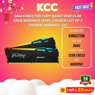 Ram Kingston Fury Beast RGB CL30 32GB 6000MHz DDR5 (2x16GB) Kit of 2 - New,